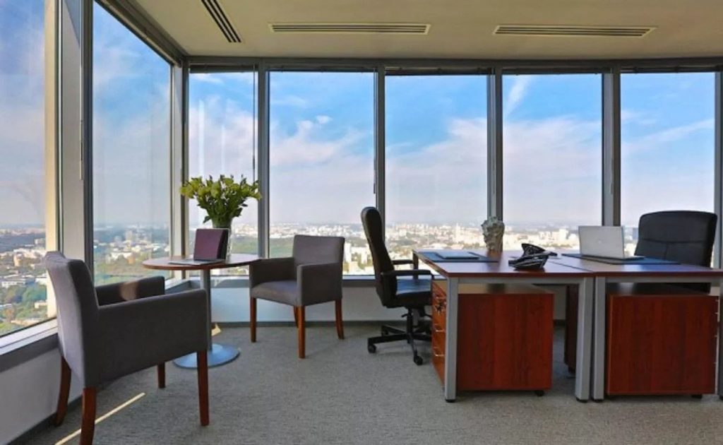 Interior of a private office at DAGO Warsaw Trade Tower located at Chłodna 51, Wola, Warsaw