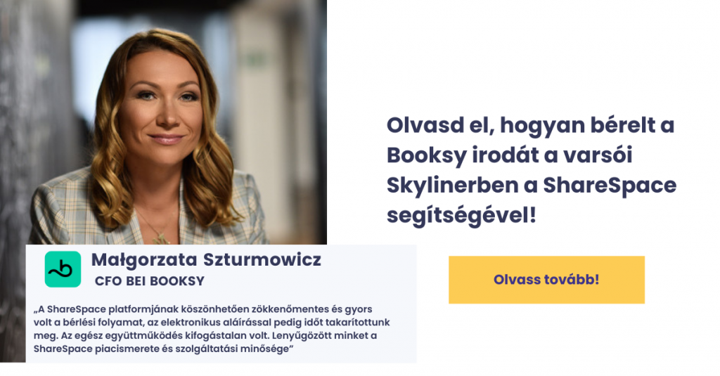 Olvasd el, hogyan bérelt a Booksy irodát a varsói Skylinerben a ShareSpace segítségével!
