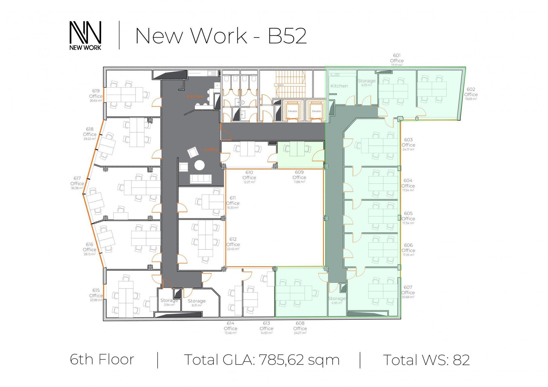 34 fős iroda itt: New Work B52 Business Center