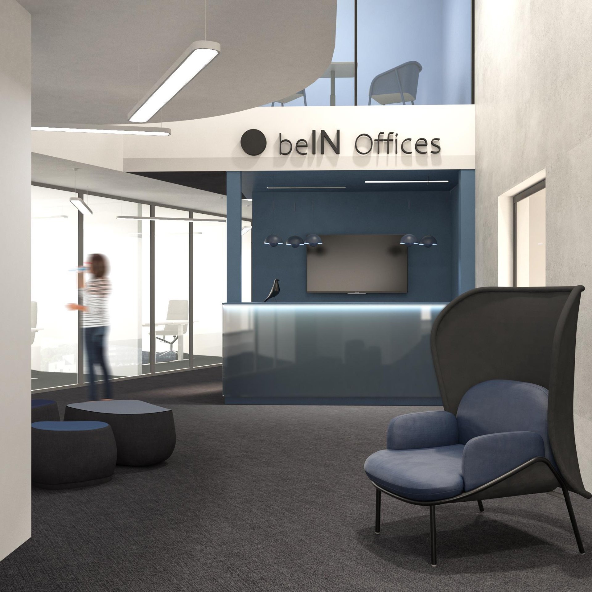 Büro für 7 Pers. in Zebra White beIN Offices powered by BiznesHub