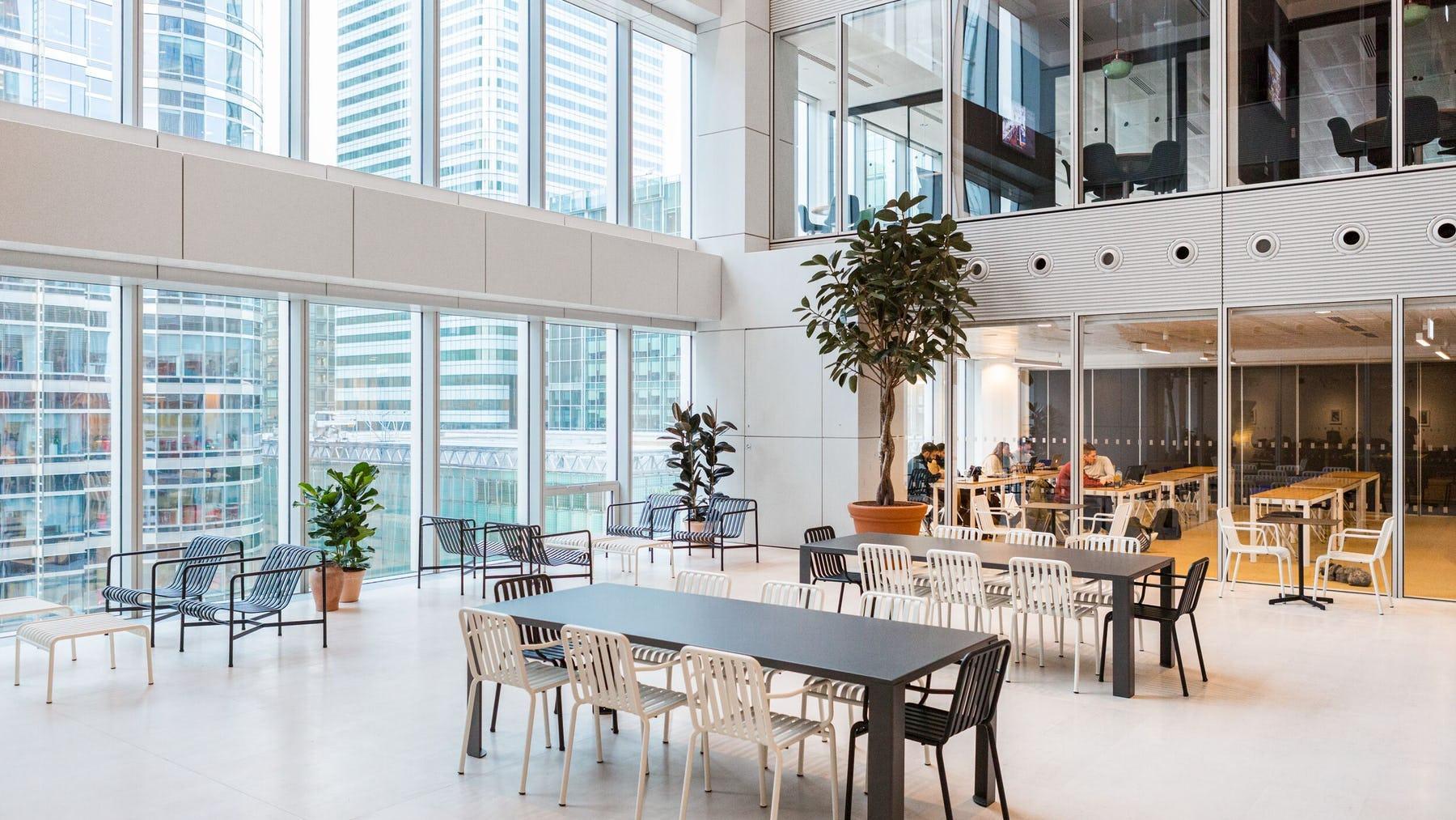 Interior of WeWork 30 Churchill Place