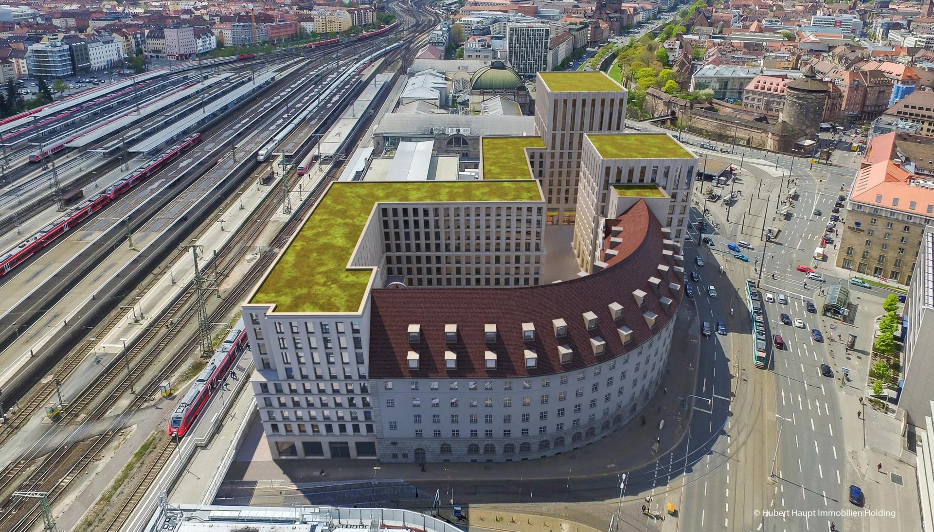 Design Offices Nürnberg Hauptbahnhof na zewnątrz